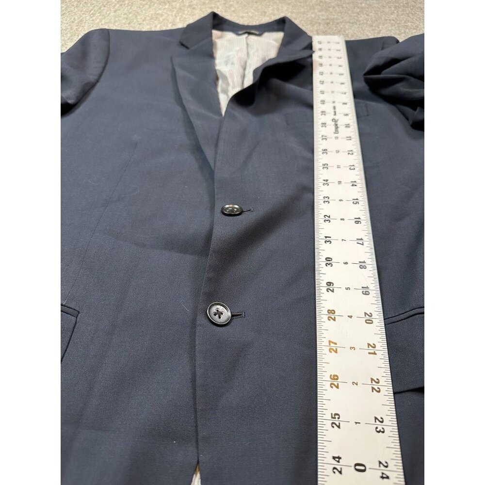 Banana Republic Blazer Mens 40R Navy Tailored Fit Italian Wool Jacket Preppy - Picture 4 of 7